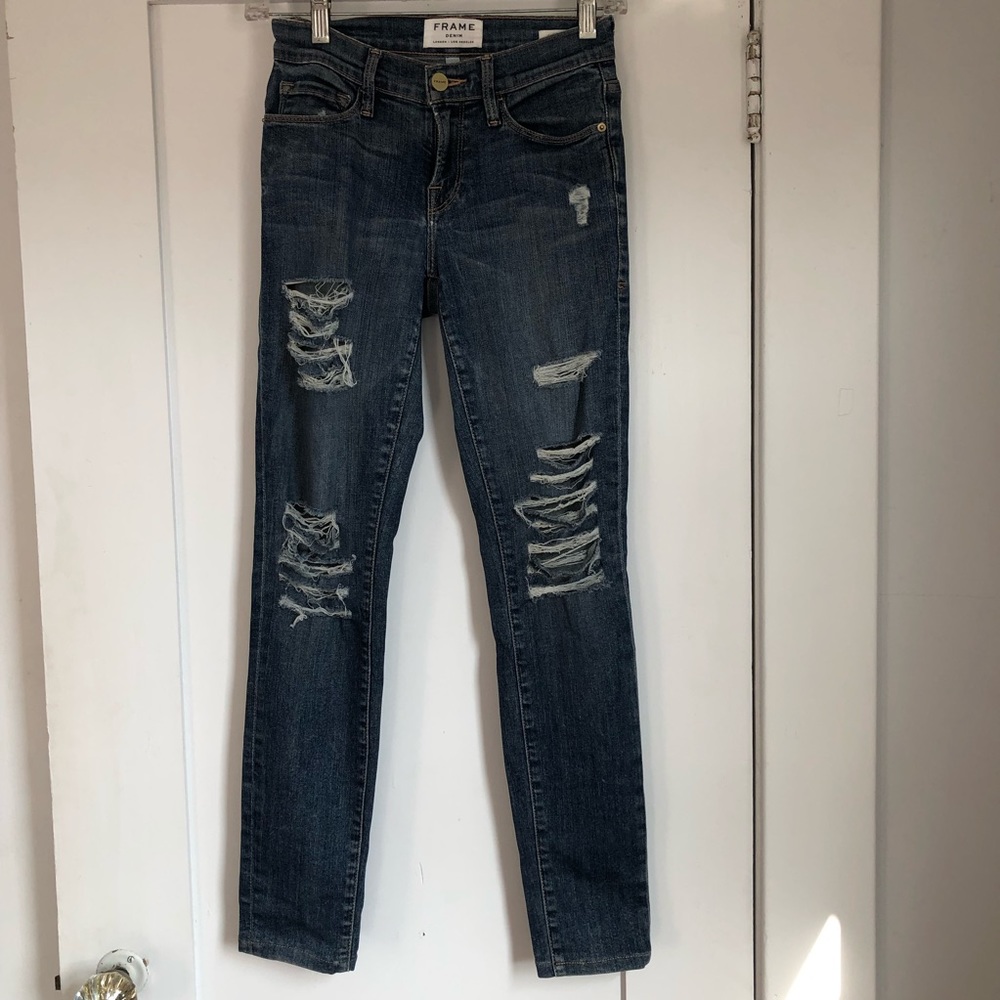 Frame Denim Ripped Jeans Le Skinny de Jeanne